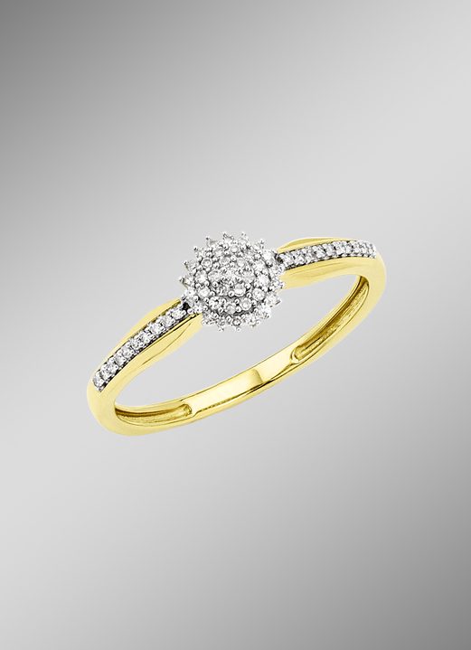 Ringen - Mooie damesring met diamanten, in Größe 160 bis 220, in Farbe  Ansicht 1