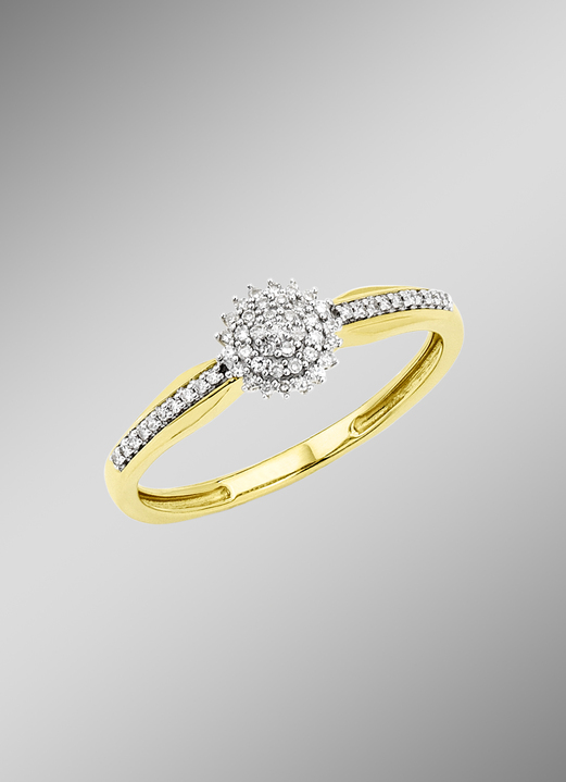 Ringen - Stijlvolle damesring met diamanten, in Größe 160 bis 220, in Farbe  Ansicht 1