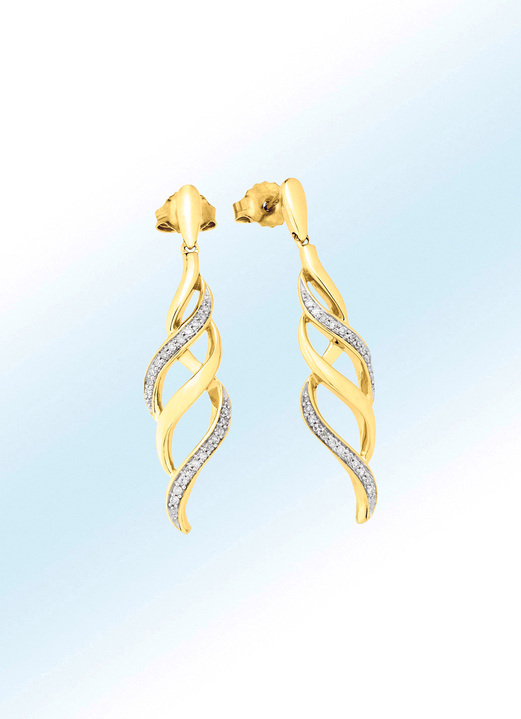 Oorbellen - Chique oorknopjes met diamanten, in Farbe