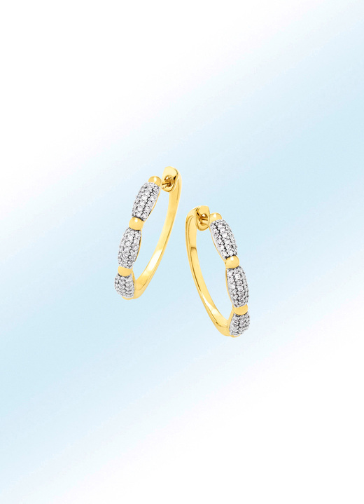 - Creoolse oorbellen met diamanten, in Farbe