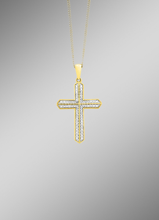 - Kruishanger met diamanten, in Farbe  Ansicht 1