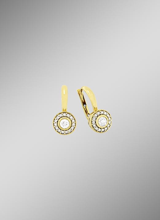 Ohrschmuck - Ohrringe mit Brillanten, in Farbe  Ansicht 1