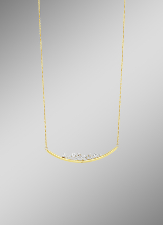 Aantrekkelijke ketting met 11 diamanten