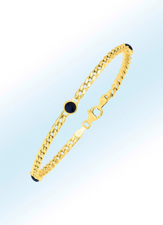 - Kinkettingarmband met echte saffier, in Farbe  Ansicht 1