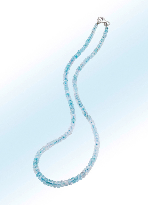 Halskettingen - Ketting met aquamarijn, in Farbe