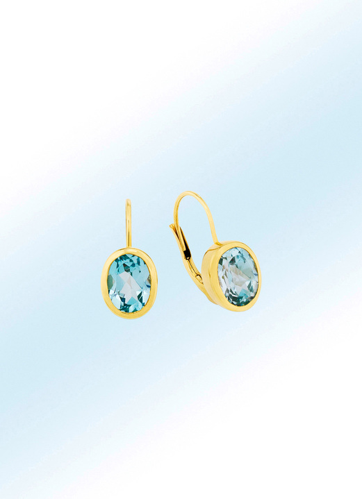 Oorbellen - Charmante oorbellen met blauwe toast, in Farbe