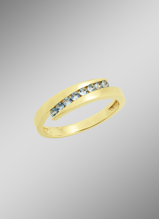 Ringen - Chique damesring met blauwe topaas, in Größe 160 bis 220, in Farbe  Ansicht 1