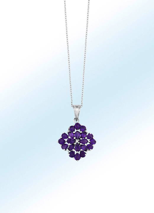 Hangers - Chique hanger met ankerketting en echte ametyhst, in Farbe