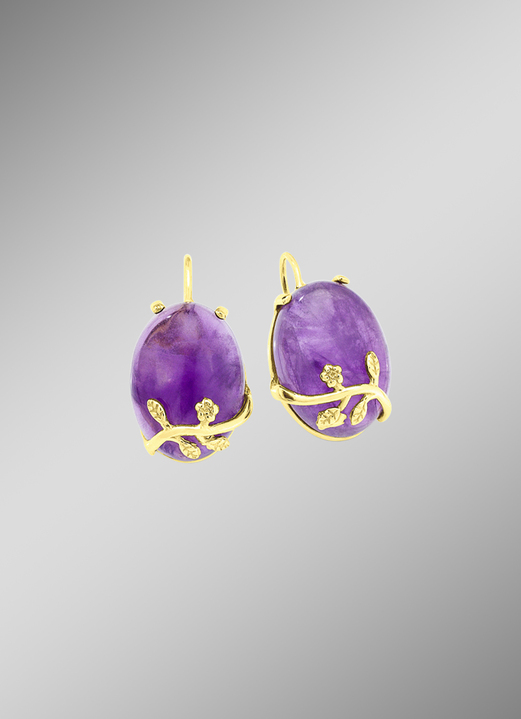 Ohrschmuck - Tolle Ohrringe mit echt Amethyst, in Farbe  Ansicht 1