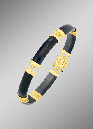 Armband met echte bloedsteen