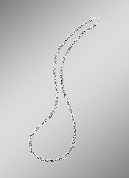 Halskettingen - 4-rijige ketting gemaakt van 925 zilver fijn, in Farbe