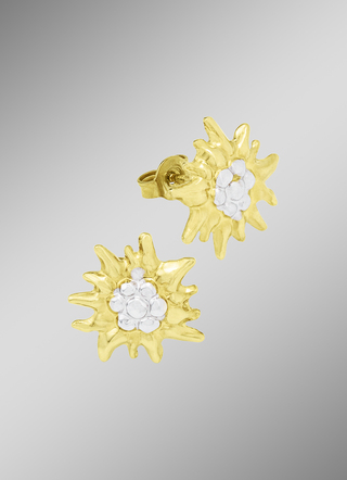 Edelweiss oorstekers in twee kleuren