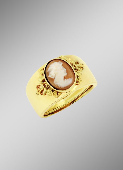 Ringen - Interessante damesring met camee, in Größe 160 bis 220, in Farbe  Ansicht 1