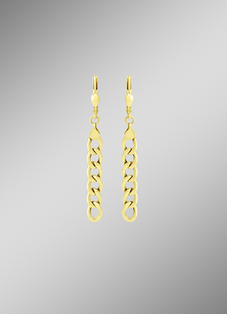 Lange oorbellen in kinketting-design