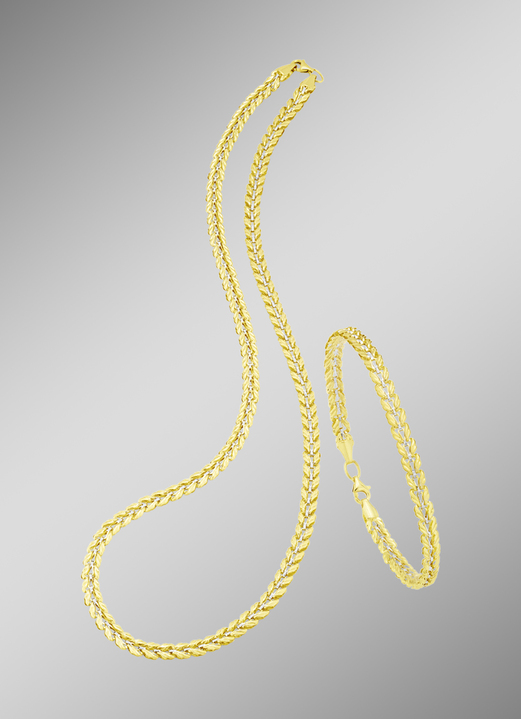 - Attraktive Garnitur in Bicolor, in Farbe , in Ausführung Armband, 21 cm lang Ansicht 1