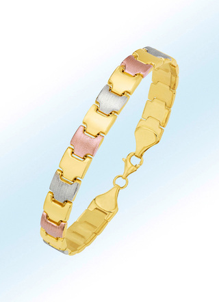 Hoogwaardige armband in driekleur, mat/glanzend
