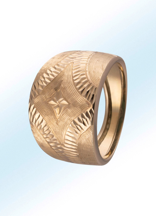 Ringen - Damesring in een interessant design, in Größe 160 bis 220, in Farbe