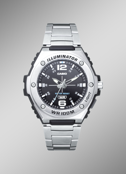 - Sportief quartz herenhorloge met roestvrijstalen band, in Farbe  Ansicht 1