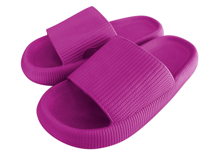 Gezonde voeten - Wolkenpantoffels relaxvital met gegroefde zool, in Größe 036 bis 045, in Farbe BESSEN Ansicht 1