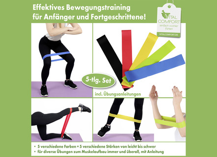 Krachtbanden voor binnen en buiten, set van 5