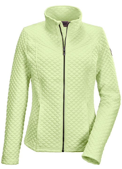 Funktionsjacken - Modische Damen-Stretch-Jacke mit Jaquard-Steppmuster, in Größe 036 bis 050, in Farbe MINT Ansicht 1