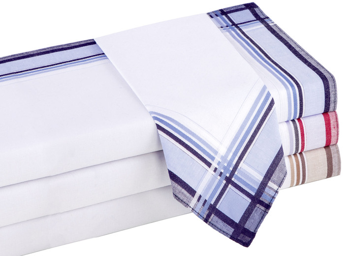 Praktische hulpmiddelen - Heren-stoffen zakdoekjes, in Größe 100 (4-delige pakket) bis 200 (set van 8), in Farbe