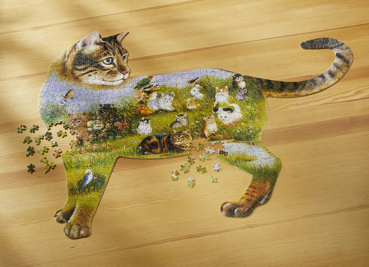 Werkgelegenheid - Puzzel met kattenmotief, in Farbe MULTICOLOR Ansicht 1