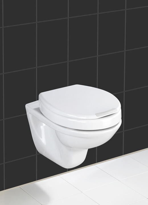Badhulpmiddelen - Toiletzitting met verhoogde zitting, in Farbe WIT Ansicht 1