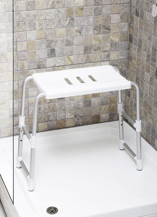 - Douche- en badkruk met XXL-zit, in Farbe WIT