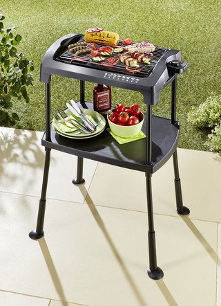 Elektrische grill incl. standaard - kan worden gebruikt als standaard of tafelgrill