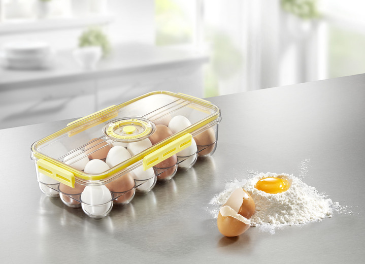 Huishoudhulpjes - Stabiele eierdoos voor maximaal 18 eieren, in Farbe TRANSPARENT