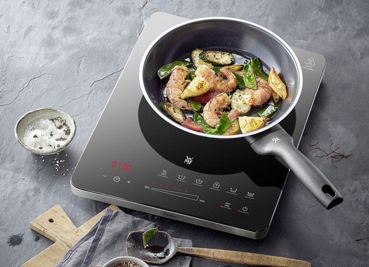 - WMF inductiekookplaat voor veilig en energiebesparend koken, in Farbe ZWART, in Ausführung inductiekookplaat