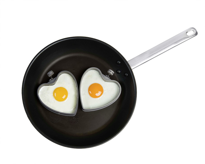 Huishoudhulpjes - Hittebestendige siliconen eiervormset, 2-delig, in Farbe GRIJS, in Ausführung Eivormig hart Ansicht 1