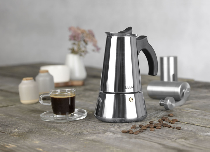 Koffie & thee - BEEM espressomachine, in Farbe EDELSTAHL