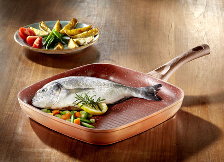 Livington Copper &amp; Stone Grillpan - sterk als steen