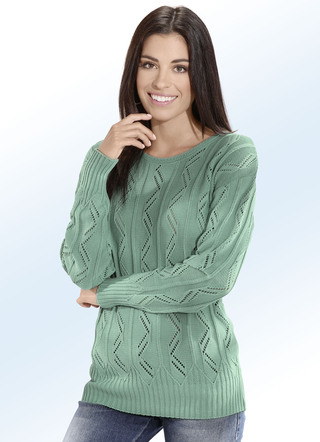 Pullover met een elastische patroonmix