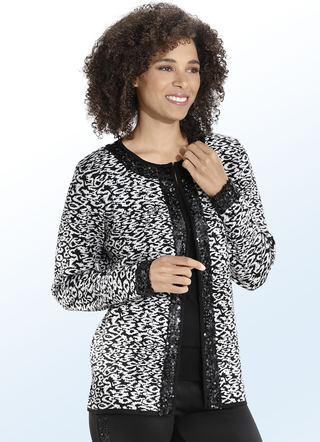 Vest met pailletten en in een zeer zachte touch