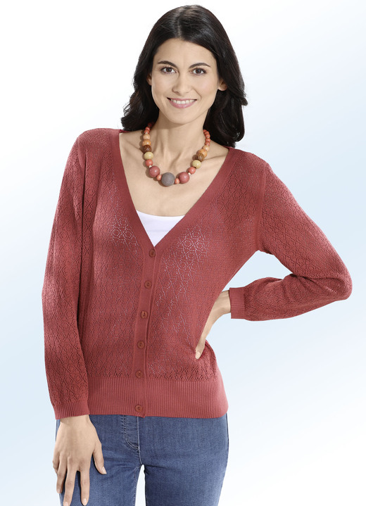 - Vest met een fijn design, in Größe 038 bis 052, in Farbe ZEGELROOD Ansicht 1