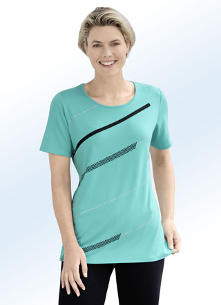 Shirt met contrasterende print in 2 kleuren