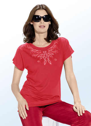 Shirt met sierplaten in 3 kleuren