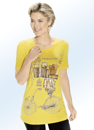 Shirt met ongebruikelijke contrastprint in 3 kleuren