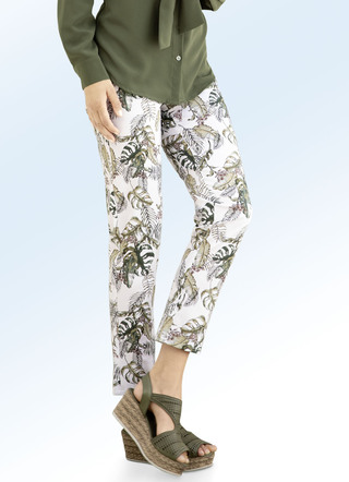 Broek in trendy bladdessin