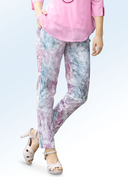 Broeken - Broek in trendy batik-look, in Größe 018 bis 052, in Farbe WIT-MULTICOLOR Ansicht 1