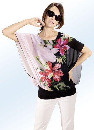 Poncho-tuniek met geïntegreerde top