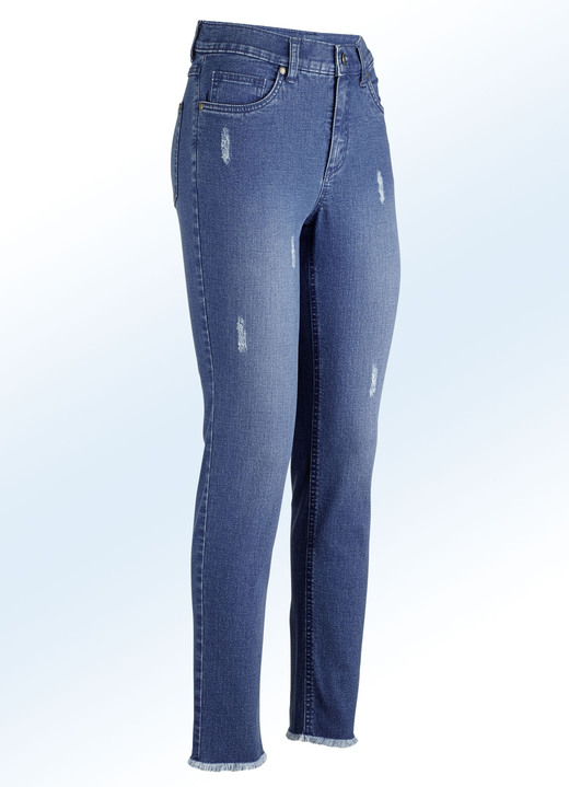 Broeken - Enkellange jeans in 5-pocketmodel, in Größe 017 bis 050, in Farbe JEANSBLAUW Ansicht 1