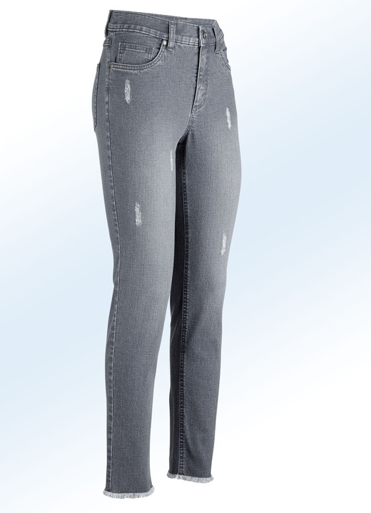 Broeken - Enkellange jeans in 5-pocketmodel, in Größe 017 bis 050, in Farbe ANTRACIET Ansicht 1