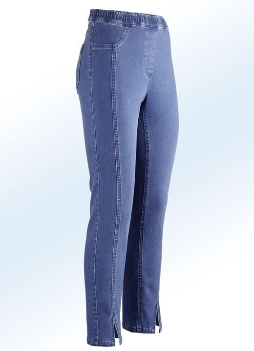 Broeken met elastische band - Pull-on-jeans, in Größe 017 bis 052, in Farbe JEANSBLAUW Ansicht 1