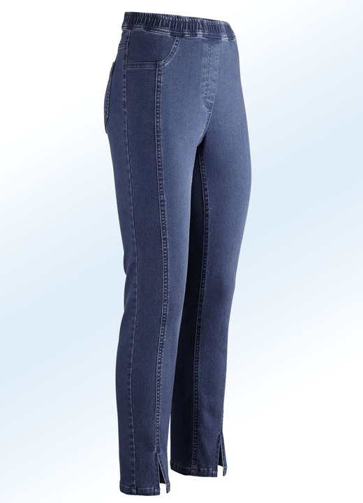 Broeken met elastische band - Pull-on-jeans, in Größe 017 bis 052, in Farbe DONKERBLAUW Ansicht 1