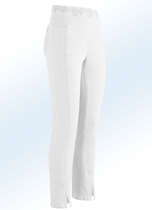 Broeken met elastische band - Pull-on-jeans Broeken met elastische band - Pull-on-jeans, in Größe 017 bis 052, in Farbe WIT