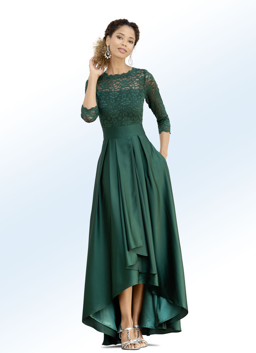 Avondjurken - Mooie jurk met kant, in Größe 036 bis 050, in Farbe SMARAGDGROEN Ansicht 1